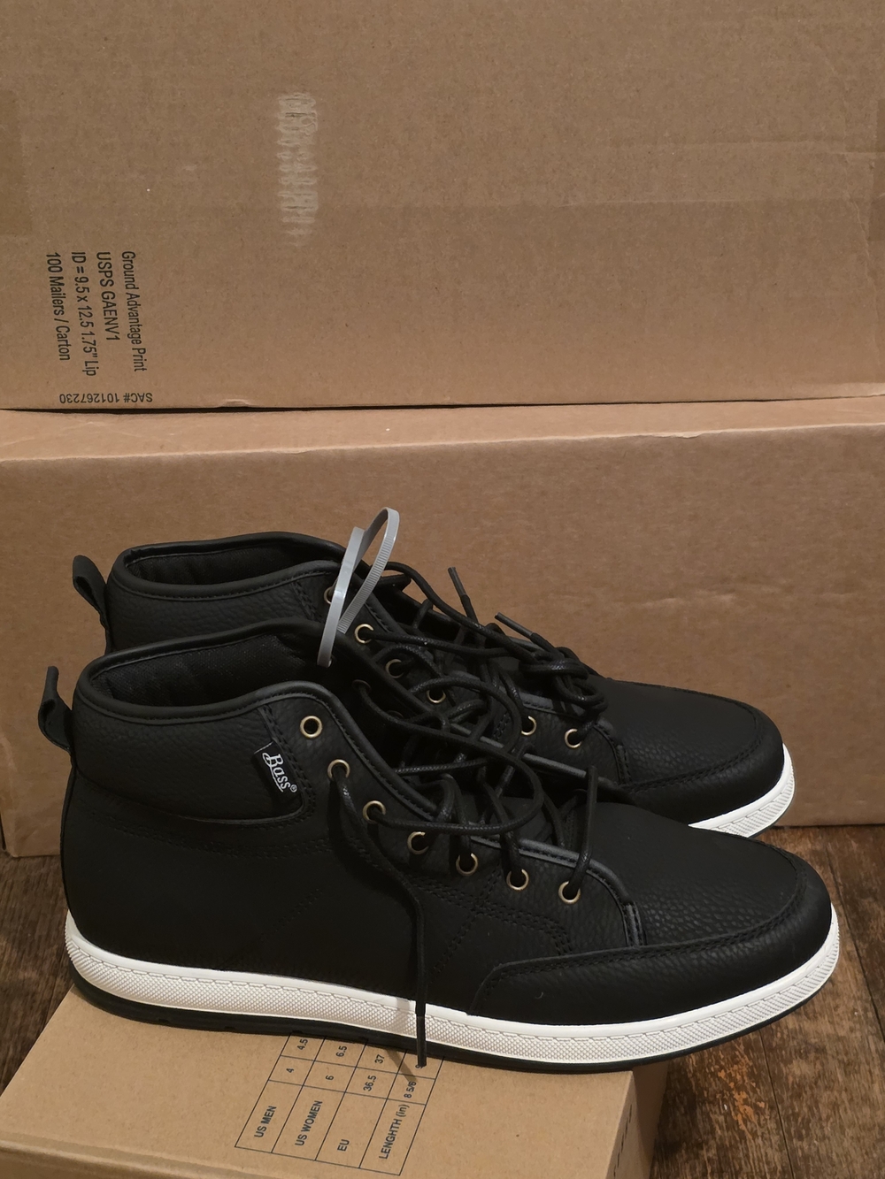 Bass Men's Black High-Top Casual Sneakers